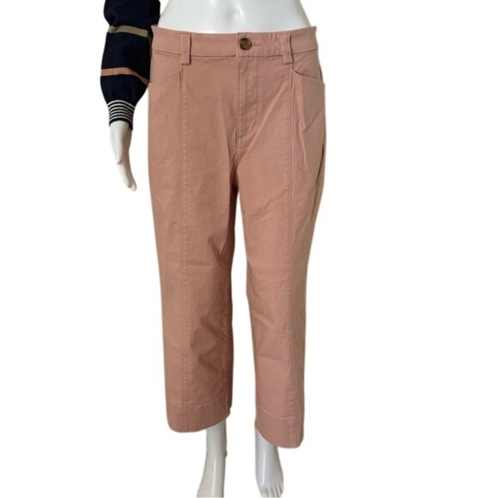 Duluth Soft Pink Workday‎ Warrior Chino Wide Leg Crop Stretch Comfy Pant 8 Reg